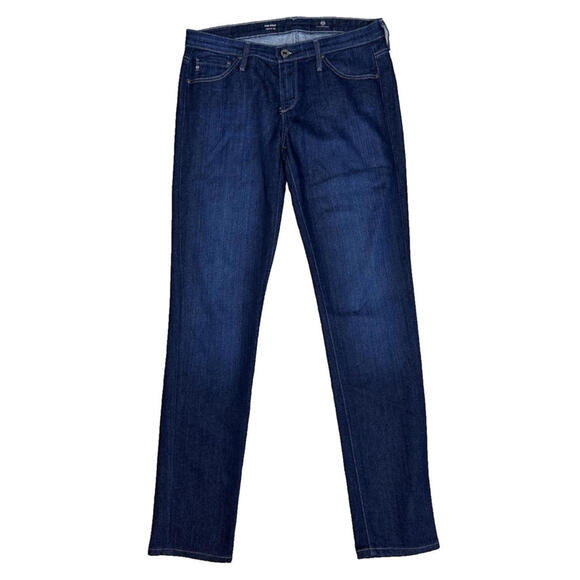 AG Adriano Goldschmied Womens 28R The Stilt Jeans Cigarette Leg Dark Wash Denim - Picture 1 of 4